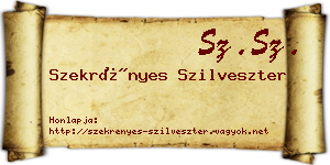 Szekrényes Szilveszter névjegykártya
