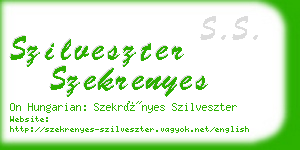 szilveszter szekrenyes business card